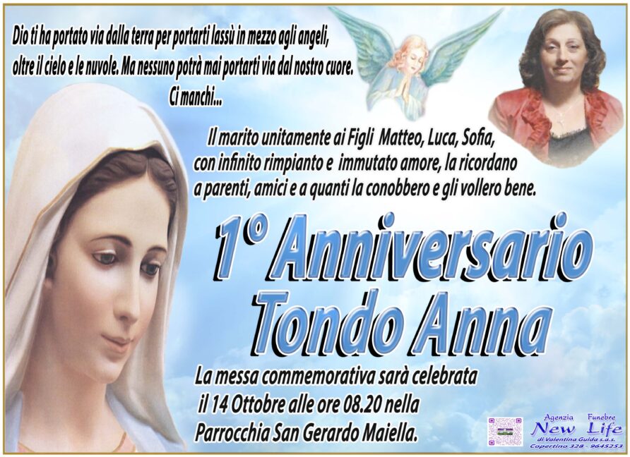 Anniversario Tondo Anna